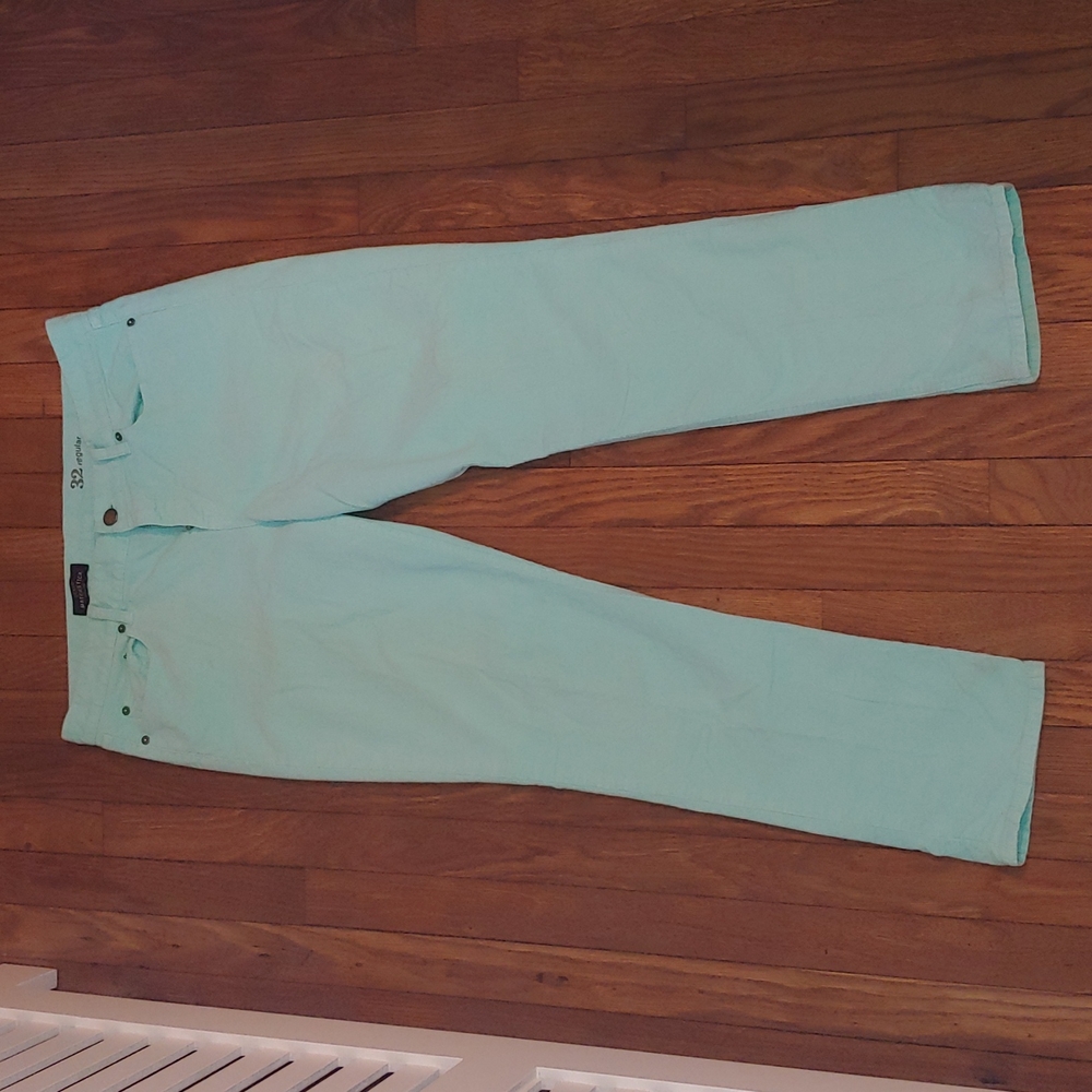 Women's J. Crew Seafoam Green Cordory Pants, Size 32